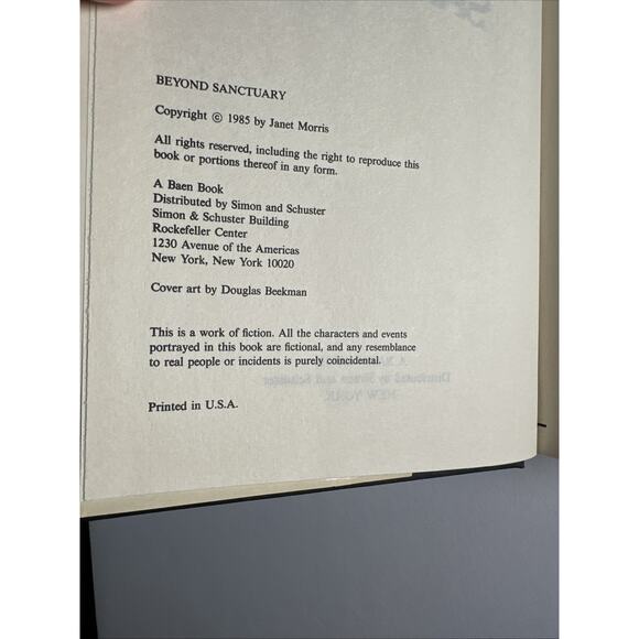 Thieves World Beyond Sanctuary By Janet Morris HC 1985 Book Club Edition, Baen - Picture 9 of 10